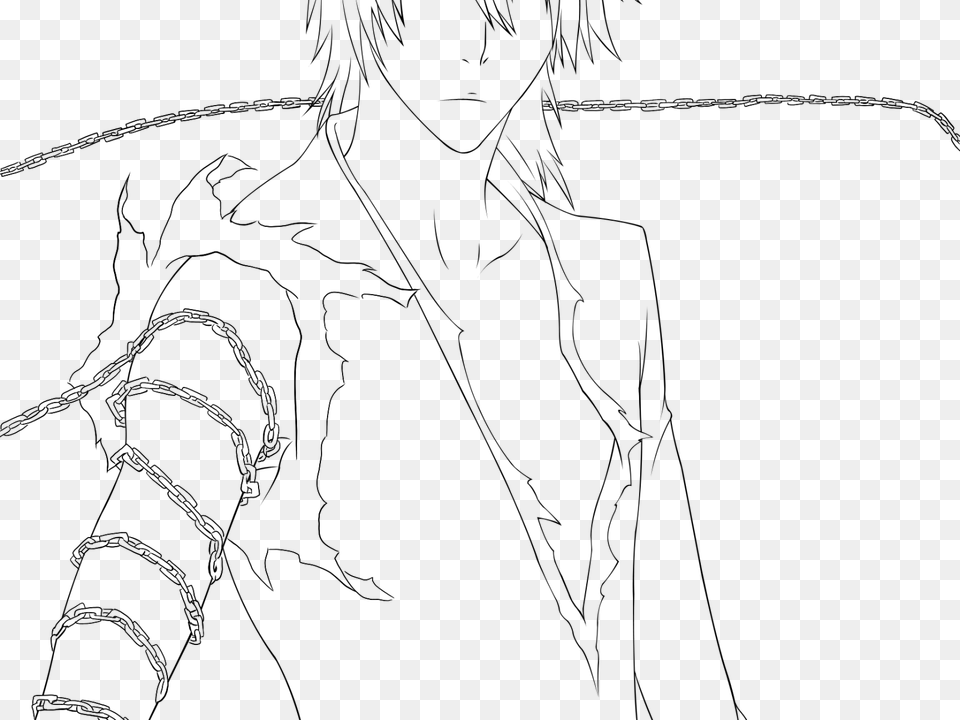 Odd Bleach Ichigo Coloring Pages Scarce, Gray Free Png Download