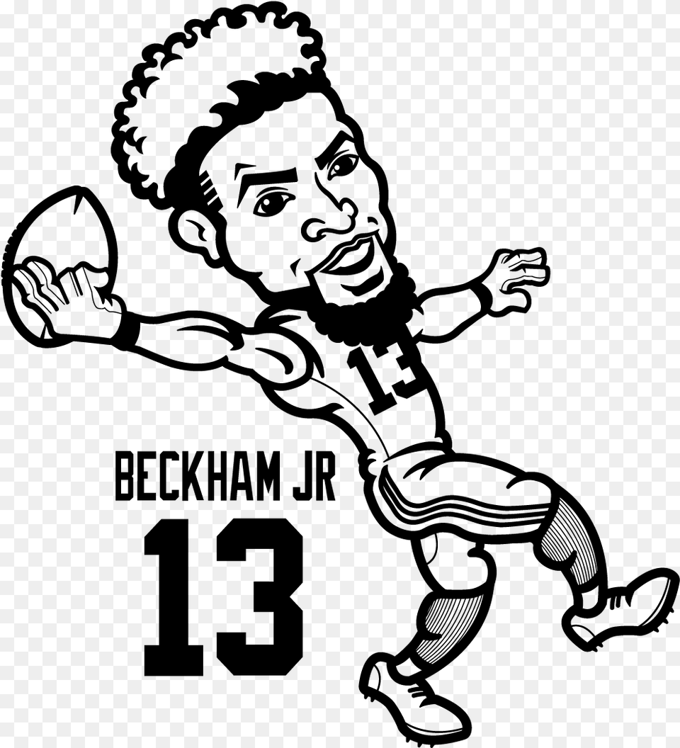 Odell Beckham Jr Coloring Sheets 5 By Michael Odell Beckham Jr Coloring Pages, Gray Png