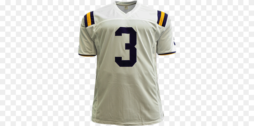 Odell Beckham Jr Lsu Tigers College Autographed Football Jersey White Jsa Coa Sports Jersey, Clothing, Shirt, T-shirt Png Image