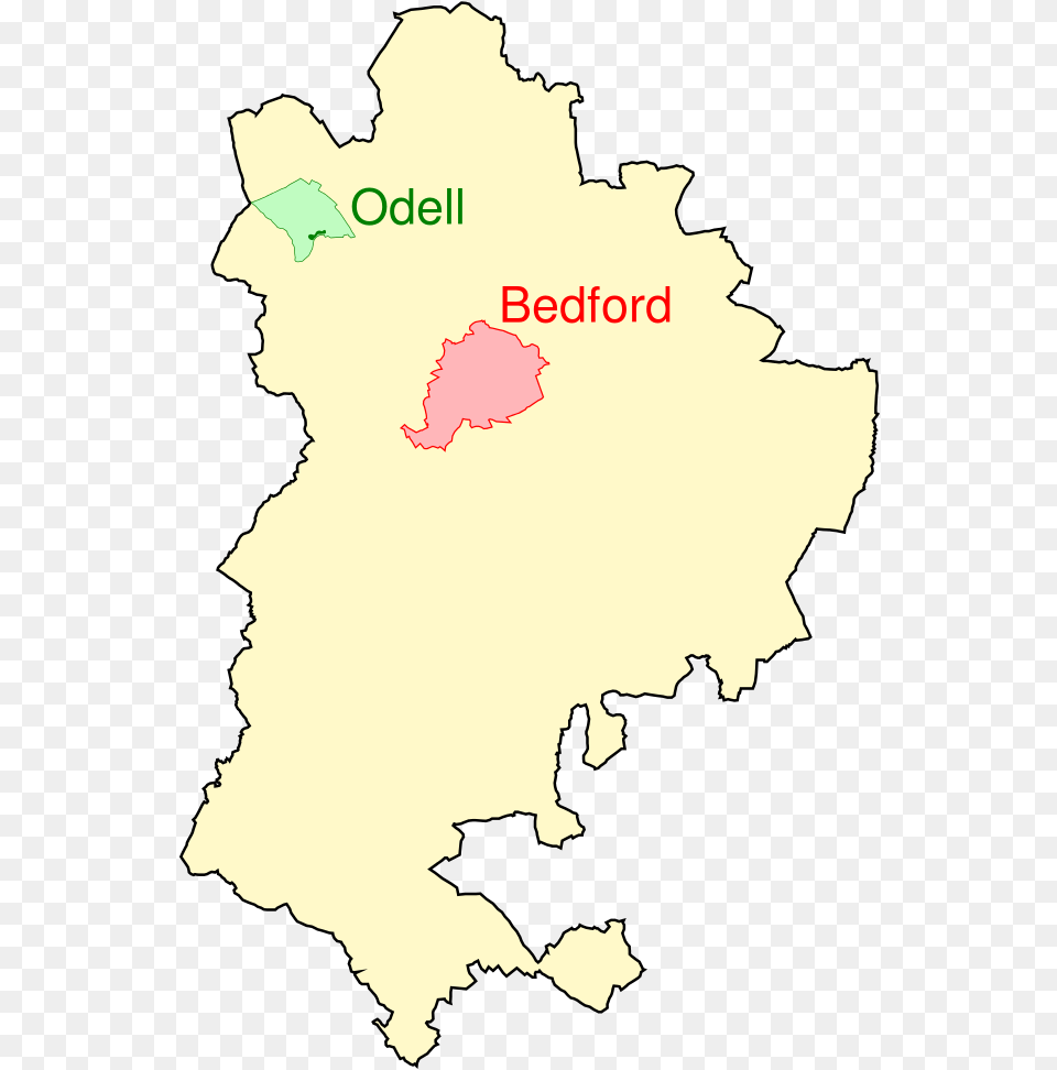 Odell Location In Bedfordshire Map, Atlas, Chart, Diagram, Plot Png Image