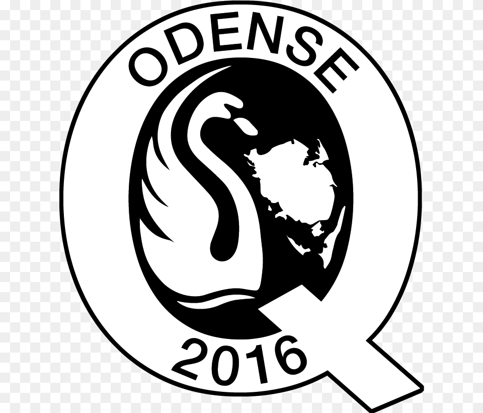 Odense Q Vs Fc Thy Emblem, Logo, Stencil, Person, Symbol Free Png Download
