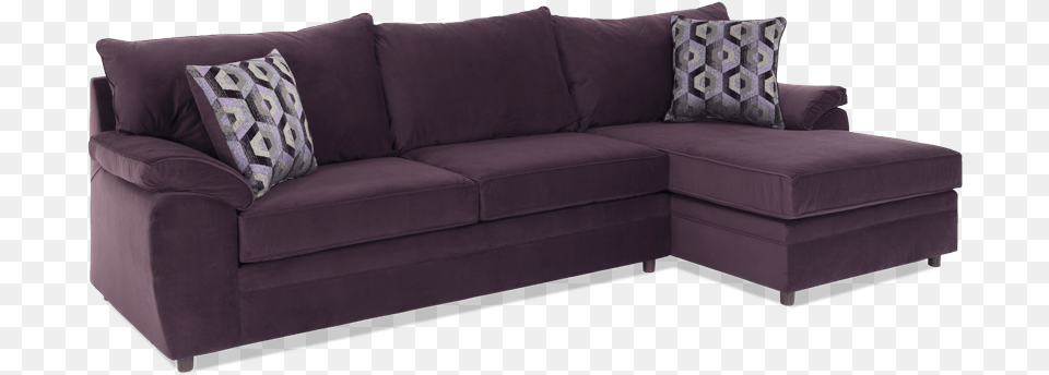 Odin Plum Left Arm Facing Sectional Studio Couch, Cushion, Furniture, Home Decor Free Png