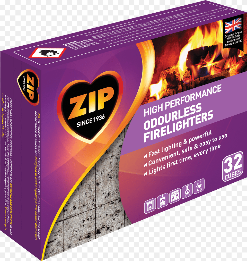 Odourless Block Zip Firelighters, Fire, Flame Png