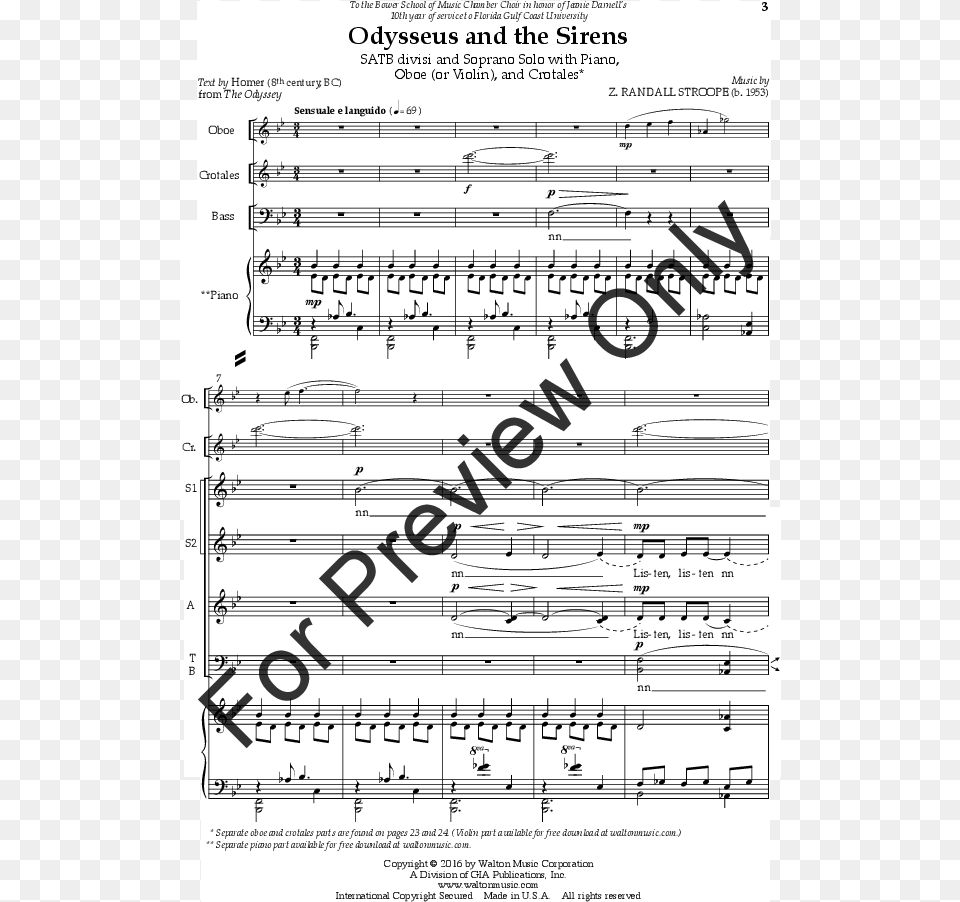 Odysseus And The Sirens Thumbnail Sheet Music, Sheet Music, Machine, Wheel, Page Png