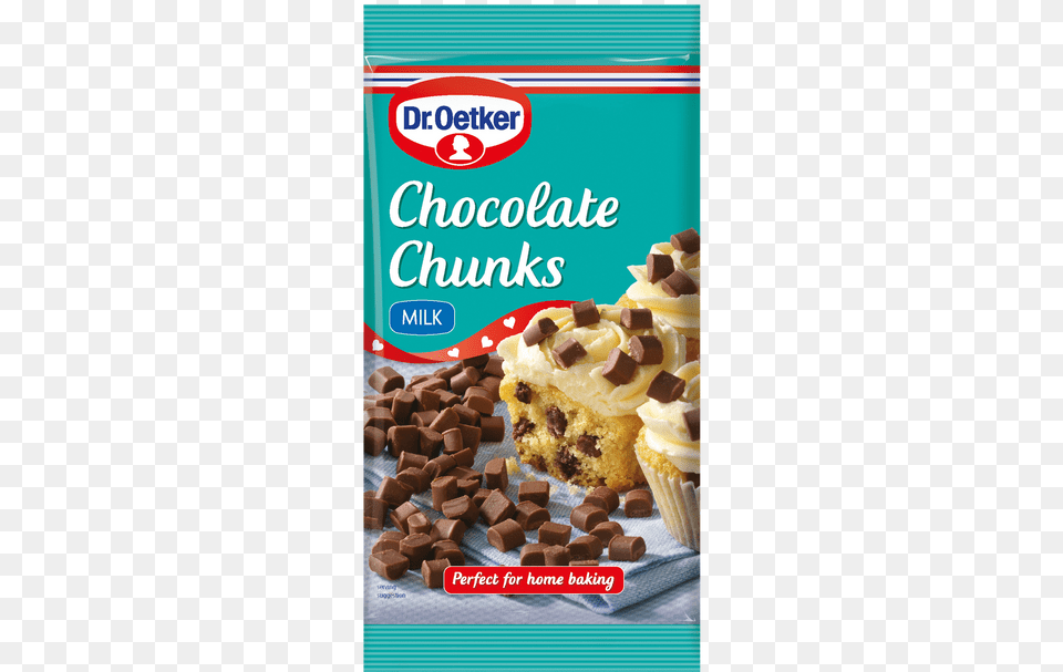 Oetker Milk Chocolate Chunks Have A Rich Creamy Flavour Dr Oetker Chocolate Chunks, Cake, Cream, Cupcake, Dessert Free Png Download
