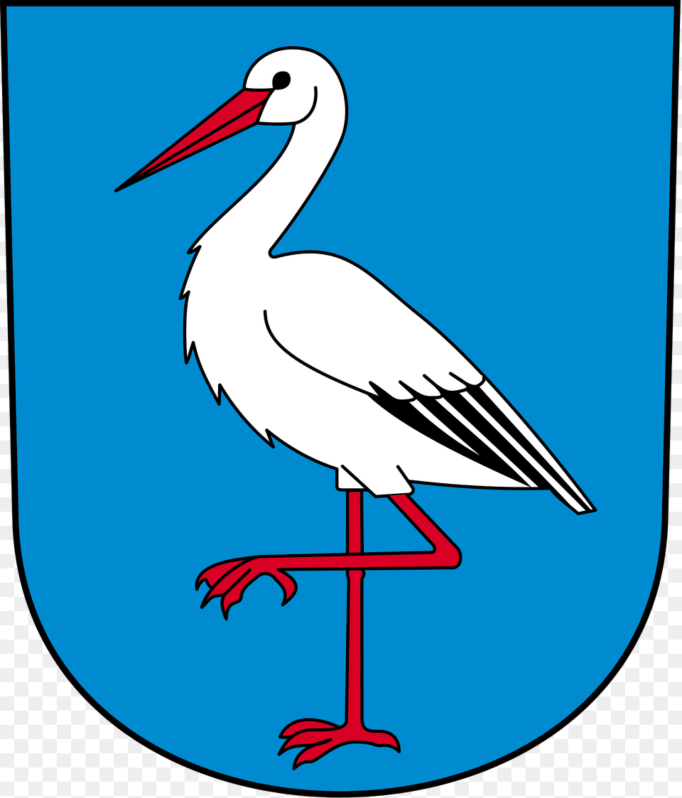 Oetwil Am See Blazon Clipart, Animal, Bird, Stork, Waterfowl Free Png