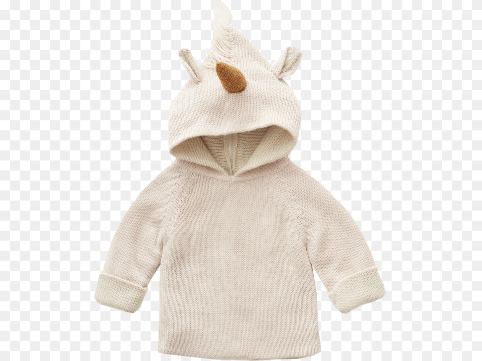 Oeuf Nyc Animal Hoodie Unicorn Oeuf Llc, Clothing, Hood, Knitwear, Sweater Png Image