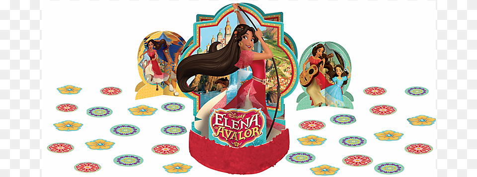 Of 4 Princess Elena Of Avalor Table Decorating Kitgirls Elena Of Avalor Decorating Kit Birthday Party Supplies, Adult, Person, Female, Woman Free Png Download