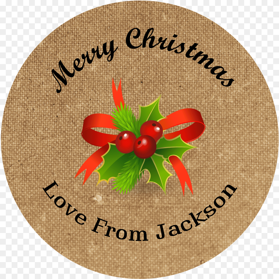 Of 8 Personalised Christmas Stickers Name Labels Low Profile, Disk, Bag Png