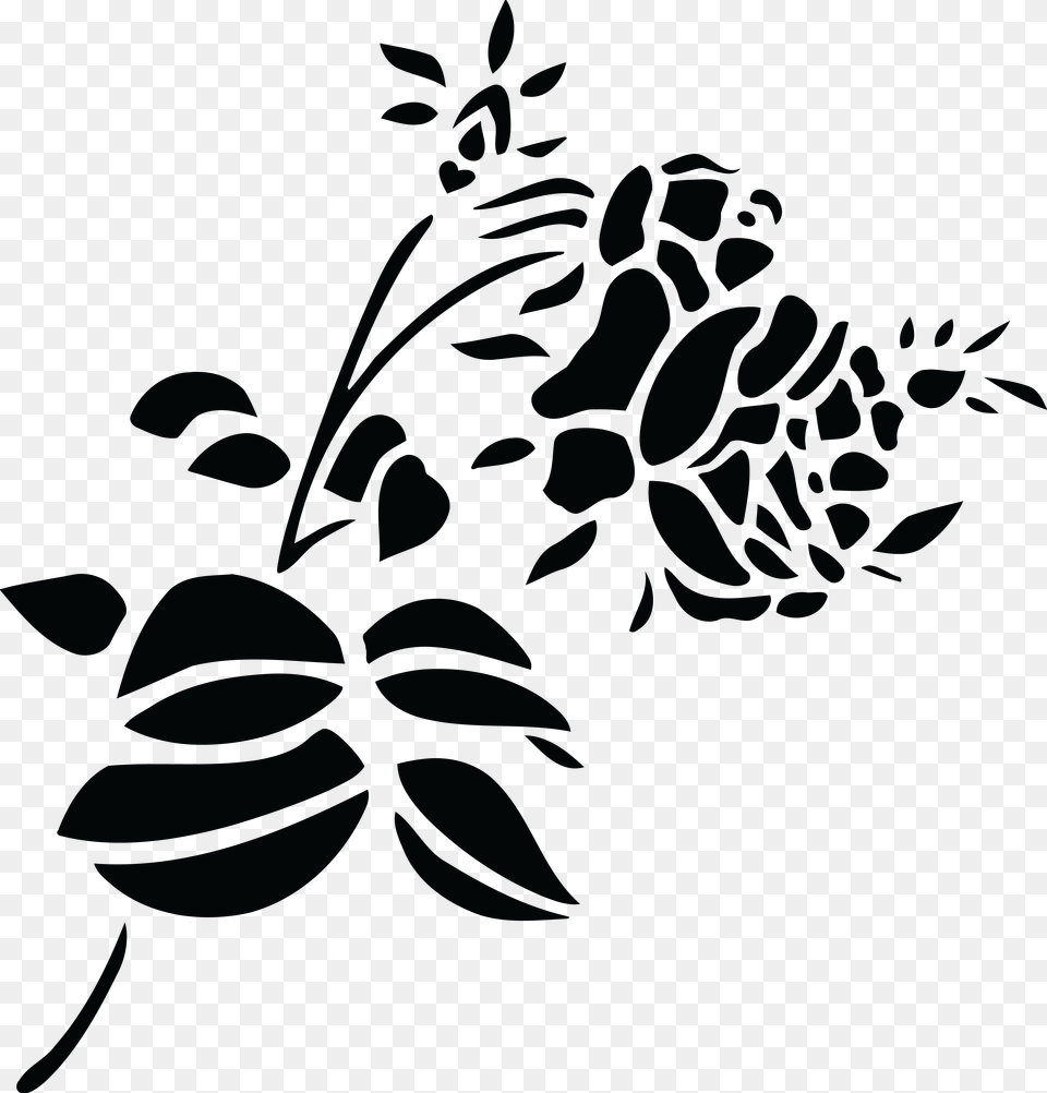 Of A And White Stem Roses Rose Flower Black And White, Art, Floral Design, Graphics, Pattern Free Png