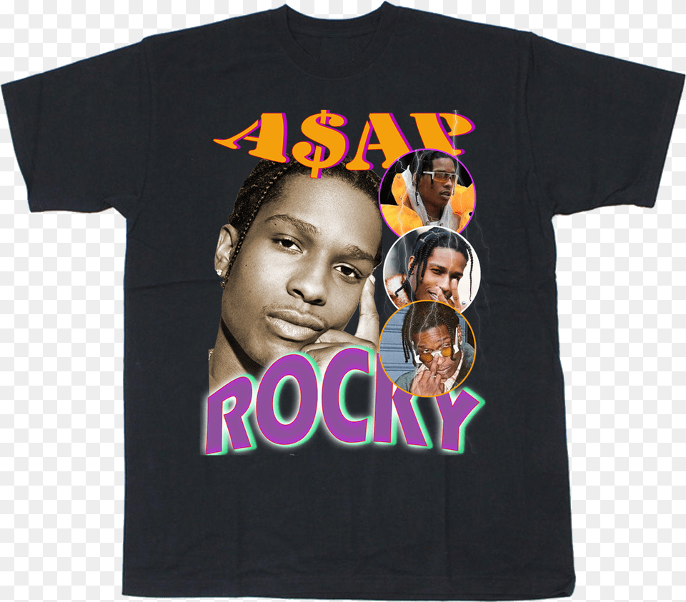 Of Asap Rocky Tee Active Shirt, T-shirt, Clothing, Adult, Person Png