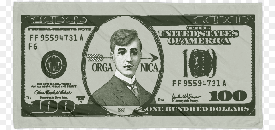 Of Ballin39 Beach Towel 100 Dollar Bill, Adult, Male, Man, Person Free Png Download