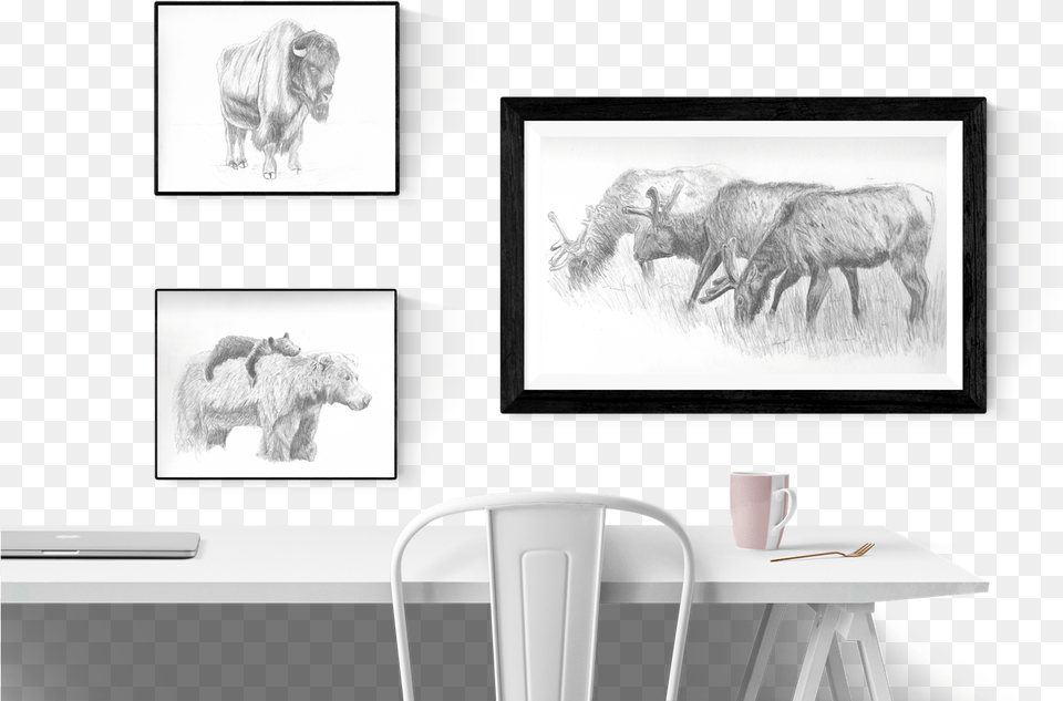 Of Big Horned Sheep African Elephant, Animal, Table, Room, Mammal Free Png Download