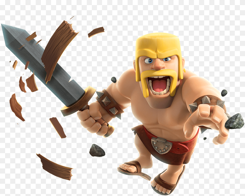 Of Clans Royale Barbarian, Baby, Person, Head, Face Free Png