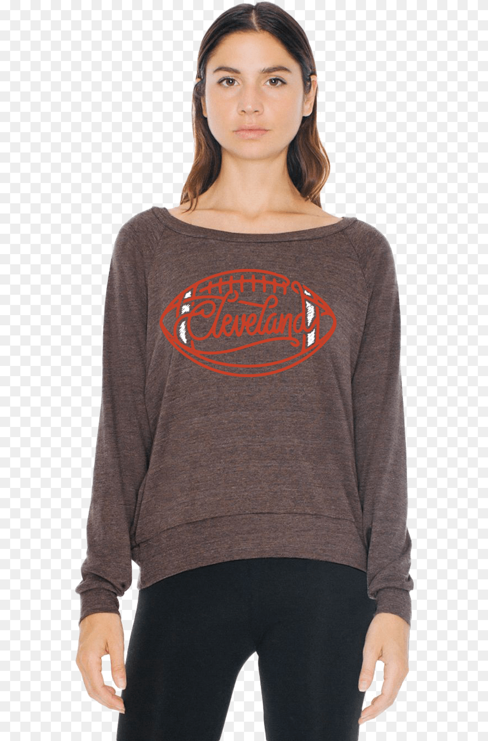 Of Cleveland Browns Football Girls Light Sweatshirt Long Sleeved T Shirt, Adult, Sweater, Sleeve, Person Free Transparent Png