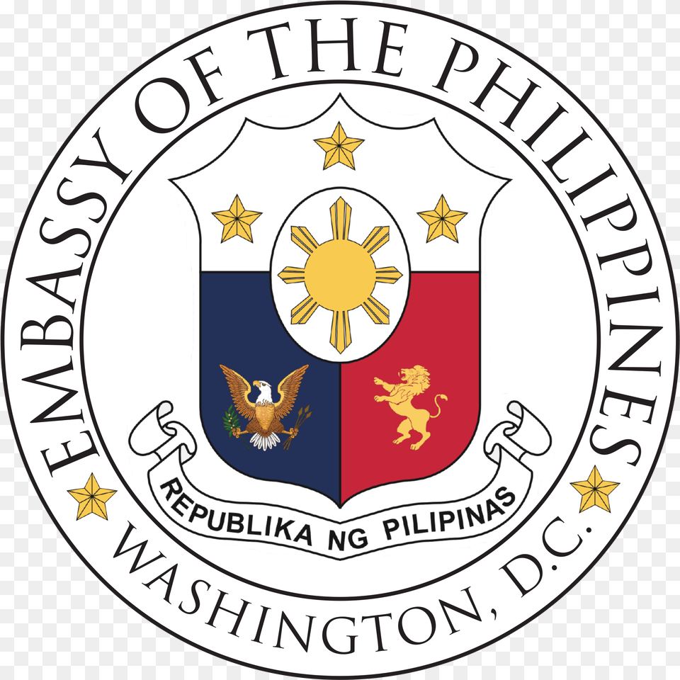 Of Filipino Nationals In The United States Philippine Embassy Washington Dc Logo, Emblem, Symbol, Animal, Bird Png
