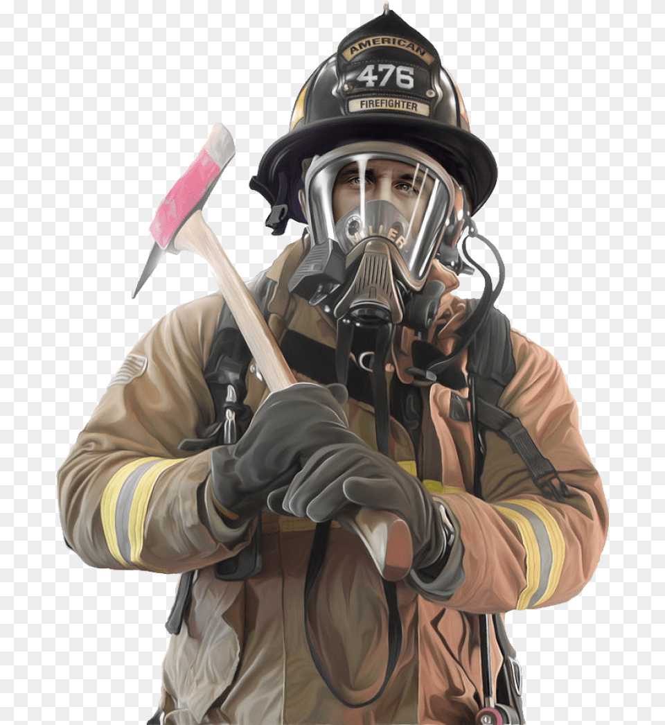 Of Firefighter Icon Firefighter Mask And Helmet, Adult, Male, Man, Person Free Transparent Png