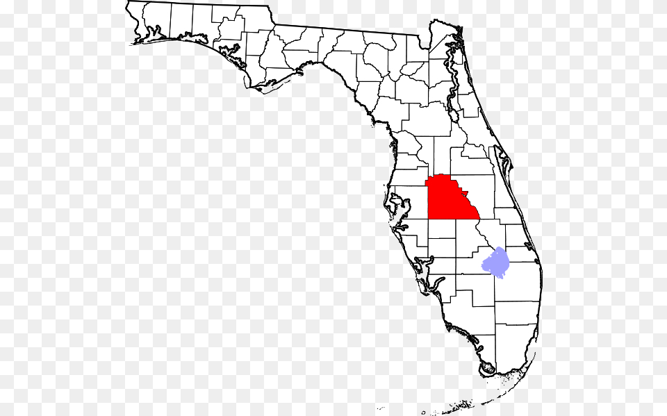 Of Florida Highlighting Polk County, Chart, Plot, Person, Map Free Transparent Png