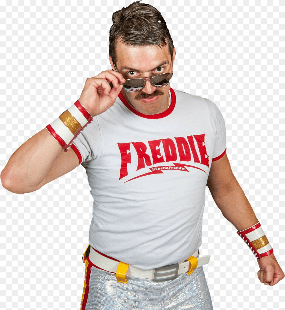 Of Freddie Ringer Tee Costume, T-shirt, Clothing, Accessories, Face Free Transparent Png