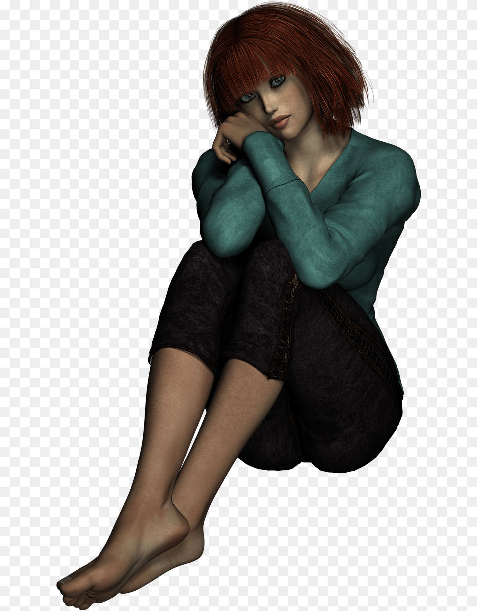 Of Girl Sitting, Adult, Portrait, Photography, Person Png