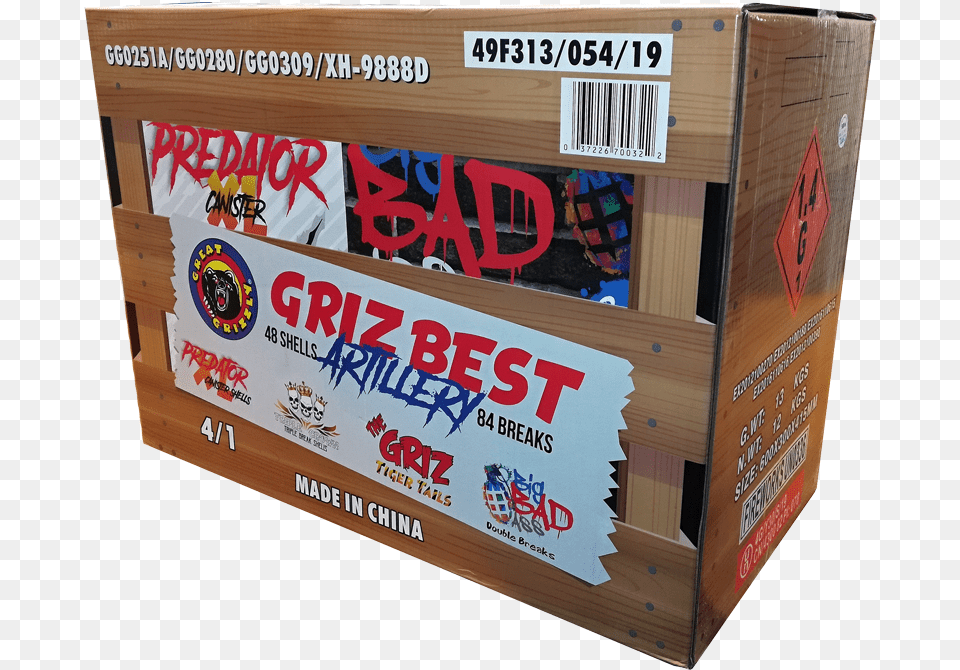 Of Griz Best Artillery Assortment Wood, Box, Crate Free Png