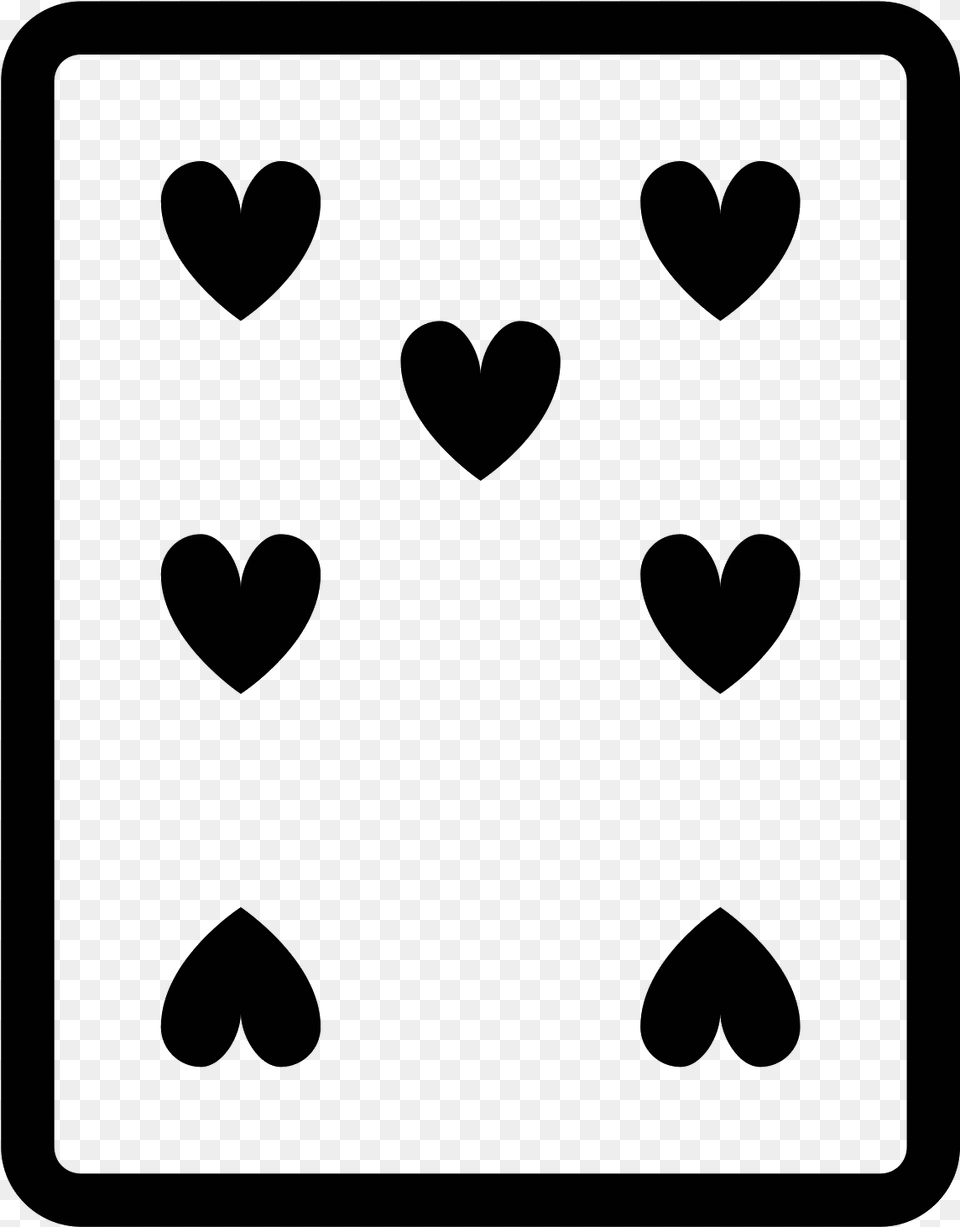 Of Hearts Icon 6 De Picas, Gray Png