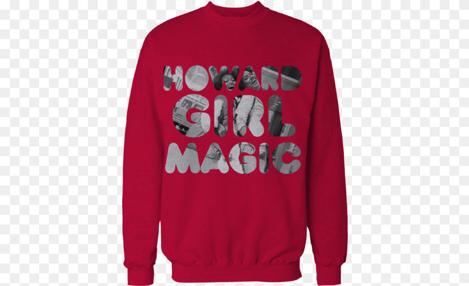 Of Howard Girl Magic Crew Neck Burgundy Back, Clothing, Hoodie, Knitwear, Sweater Free Png Download