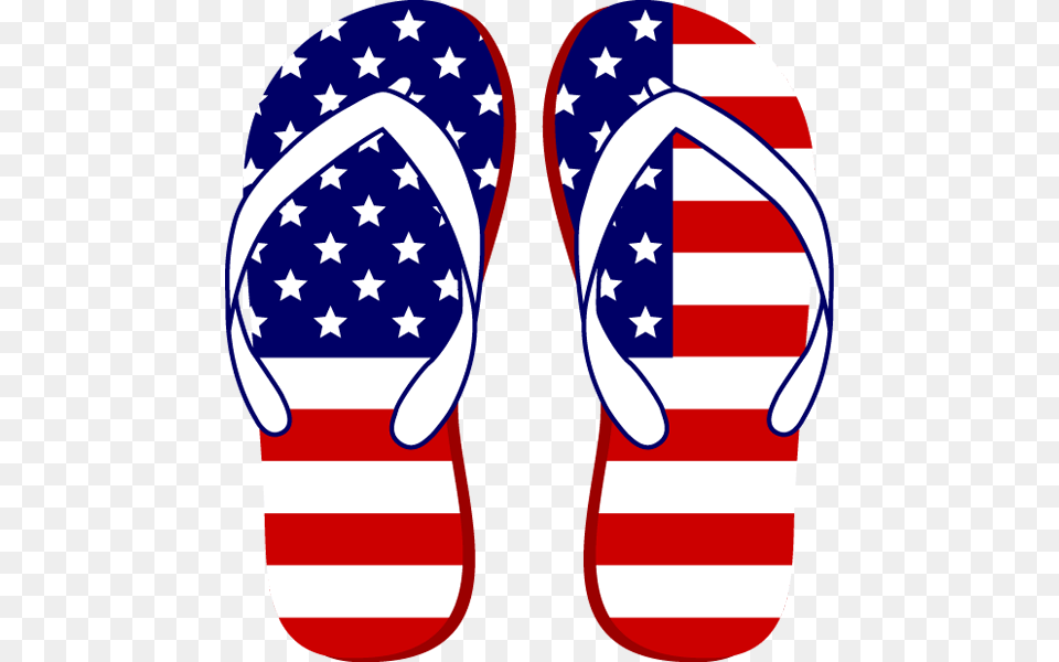 Of July Clipart, American Flag, Flag, Clothing, Flip-flop Png
