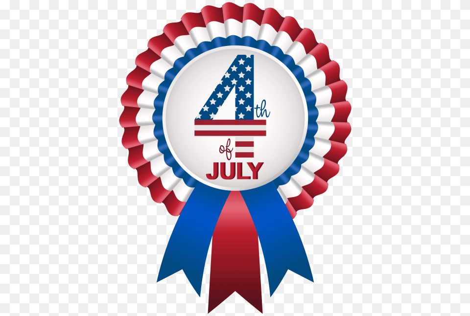 Of July Rosette Image, Badge, Logo, Symbol, Gold Free Png Download