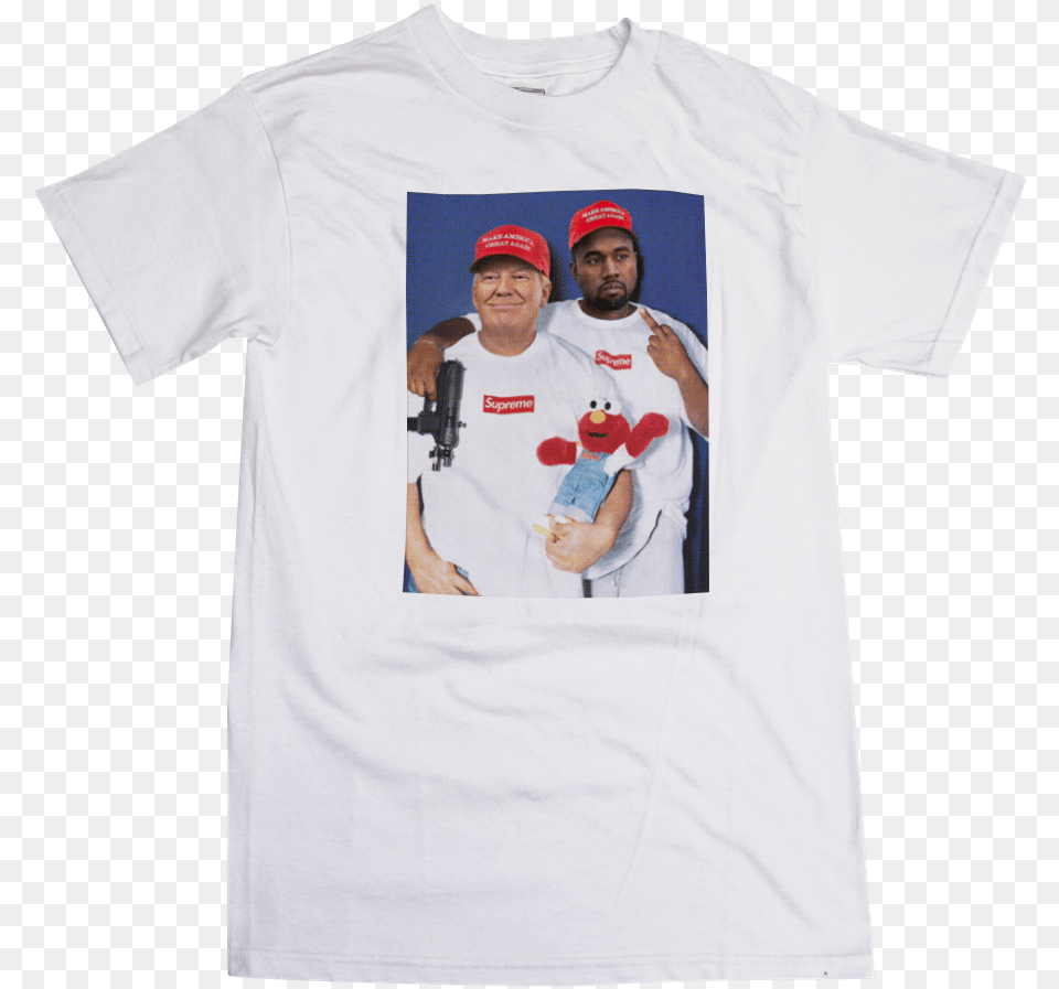 Of Kanye Amp Trump Tee White Unknown Mortal Orchestra T Shirts, T-shirt, Shirt, Clothing, Person Png