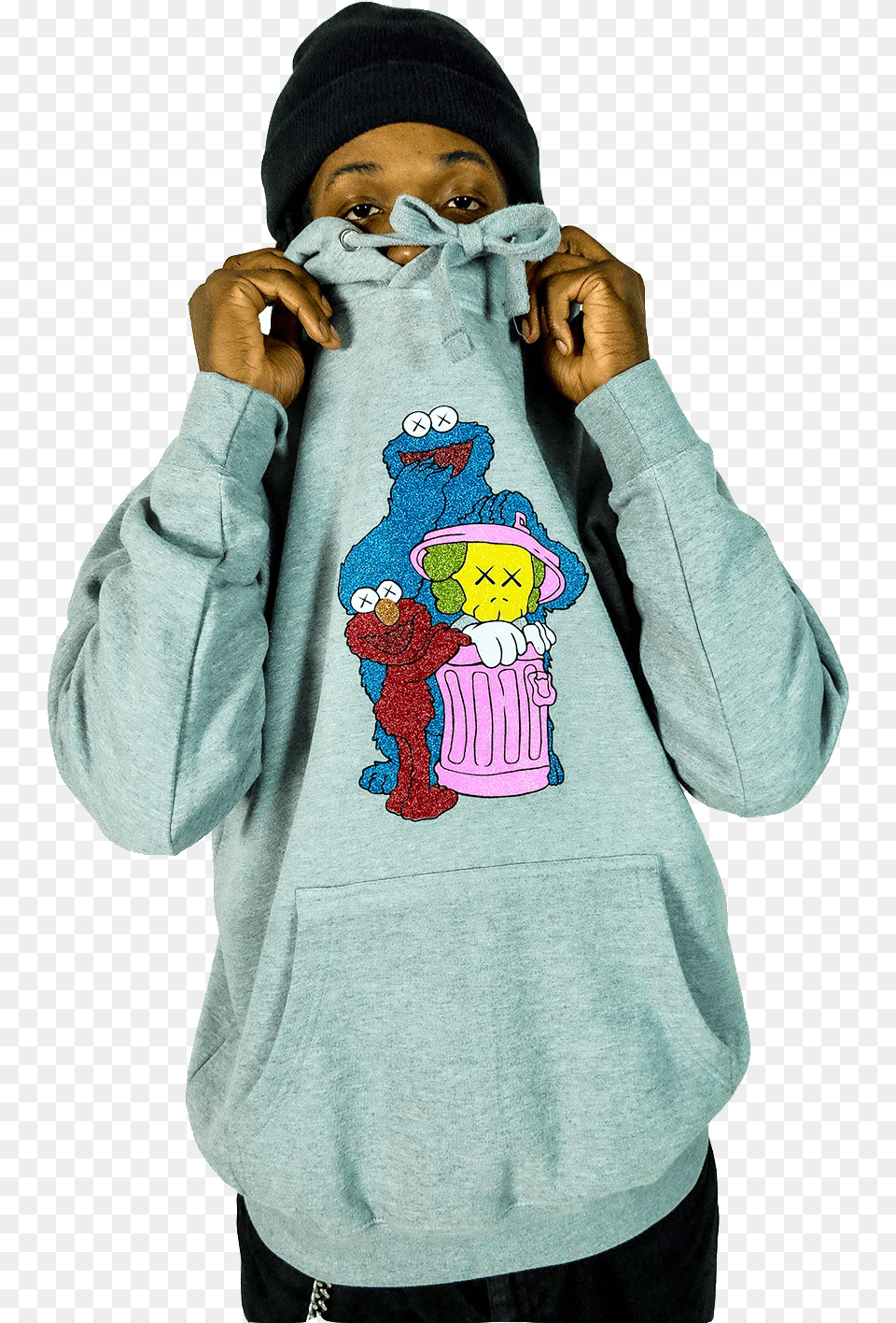 Of Kaws X Sesame Street Hoodie Hoodie, Sweatshirt, Sweater, Clothing, Knitwear Free Transparent Png