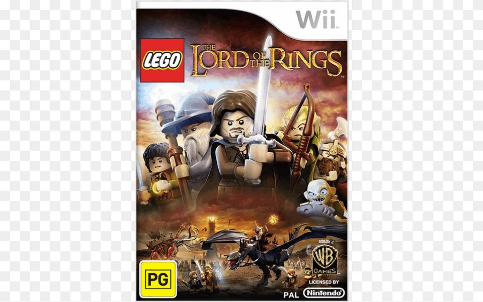 Of Lego Lord Of The Rings Wii, Book, Comics, Publication, Male Free Png