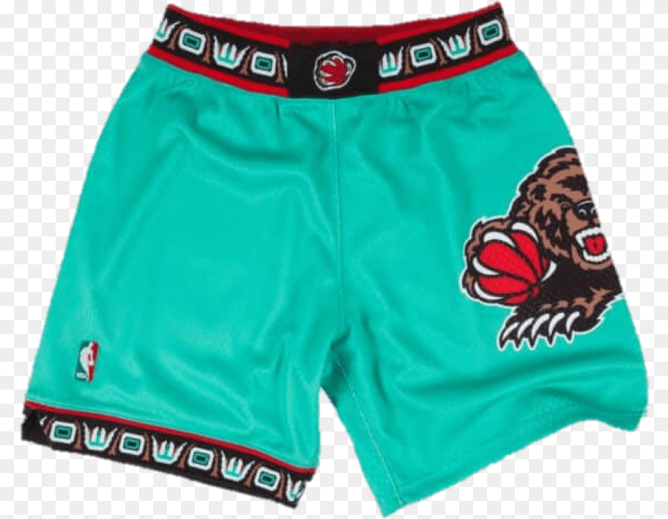 Of Memphis Grizzlies Retro Shorts Mitchell Ness Vancouver Grizzlies Shorts, Clothing, Swimming Trunks Free Transparent Png