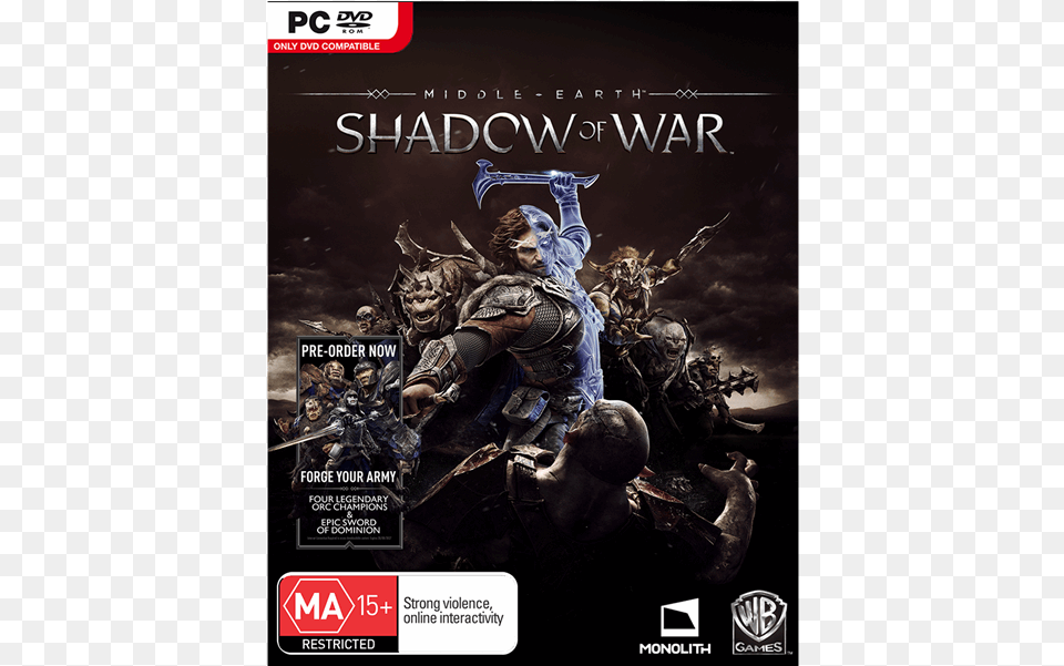 Of Middle Earth Shadow Of War Pc Dvd Cover, Advertisement, Poster, Adult, Female Png