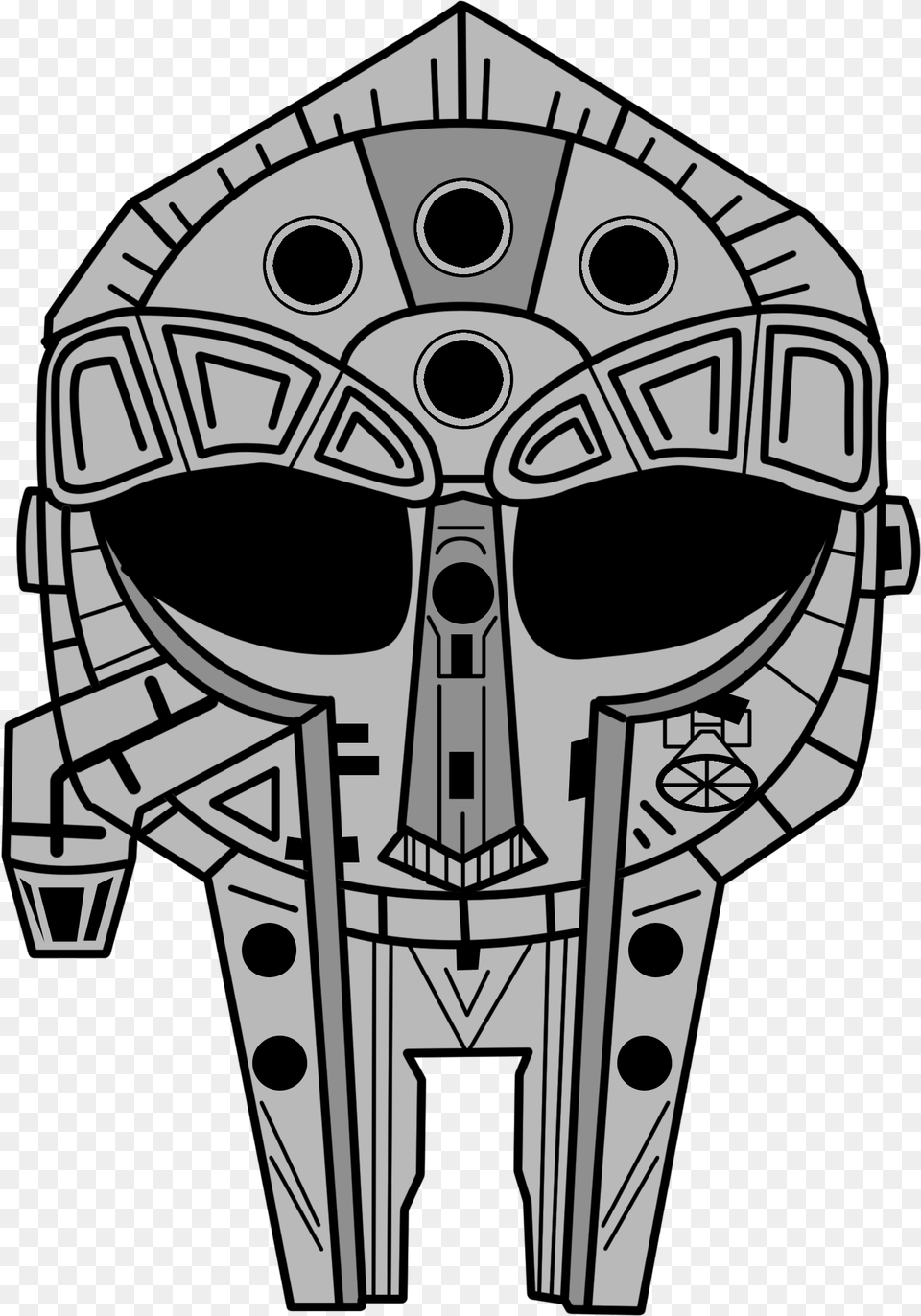 Of Millennium Falcon Doom Illustration, Mask, Art, Cross, Symbol Png