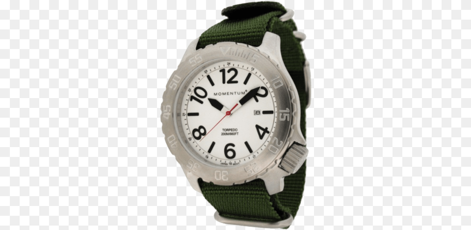 Of Momentum Torpedo Watch Nylon Momentum Dive Watch, Arm, Body Part, Person, Wristwatch Free Png