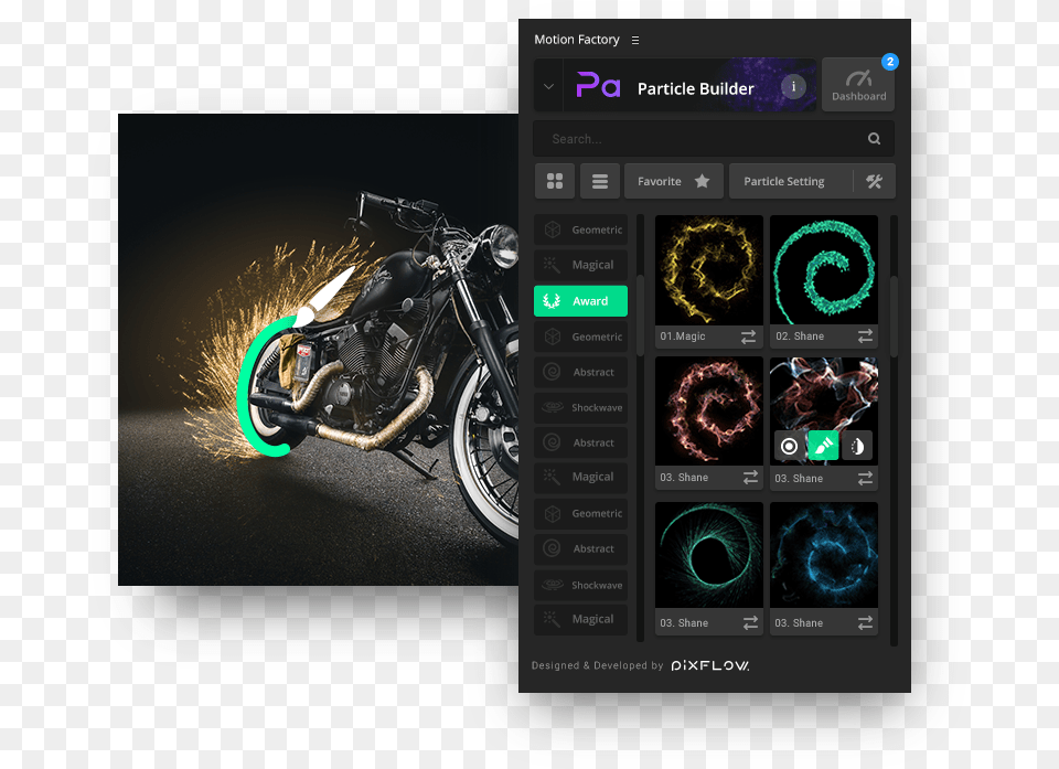 Of Motion Factory Particle Builder After Effects, Motorcycle, Transportation, Vehicle, Machine Free Transparent Png