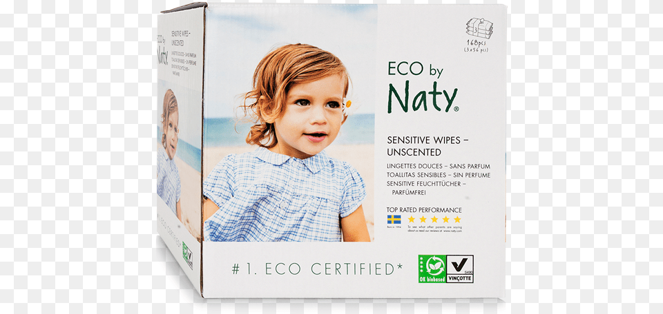 Of Naty Eco Wipes Packaging Baby Wipes, Advertisement, Poster, Child, Female Png Image