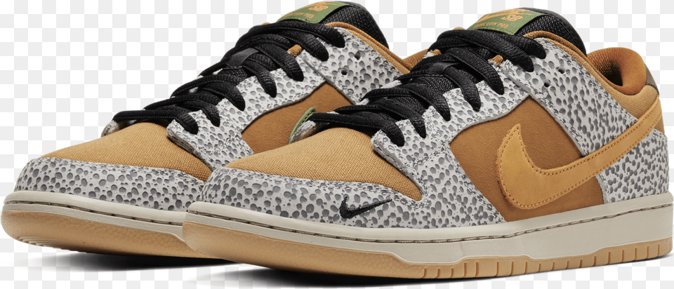 Of Nike Sb Nike Sb Dunk Low Safari, Clothing, Footwear, Shoe, Sneaker Png