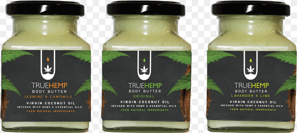 Of Organic Coconut Amp Hemp Body Butters Glass Bottle Png Image