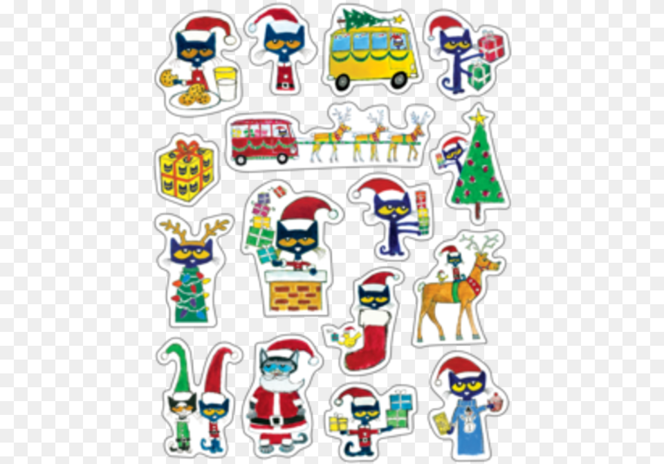 Of Pete The Cat Groovy Shoes Stickers Christmas Stickers, Sticker, Baby, Person, Machine Free Png Download