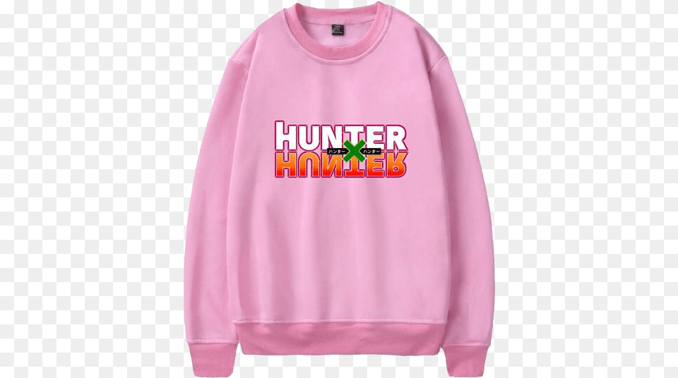 Of Pink Hunter X Hunter Logo Sweatshirt Ariana Grande Thank U Next Sweatshirt, Clothing, Hoodie, Knitwear, Sweater Free Png
