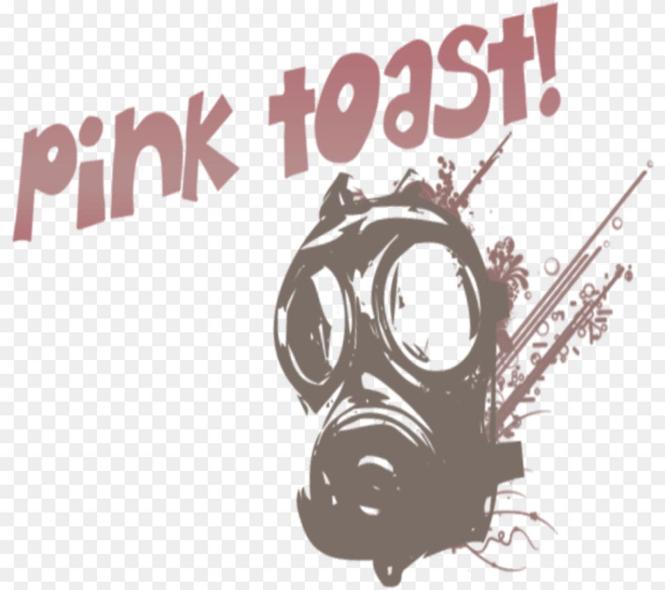 Of Pink Toast Gas Mask Tee Poster, Graphics, Art, Person, Face Free Png