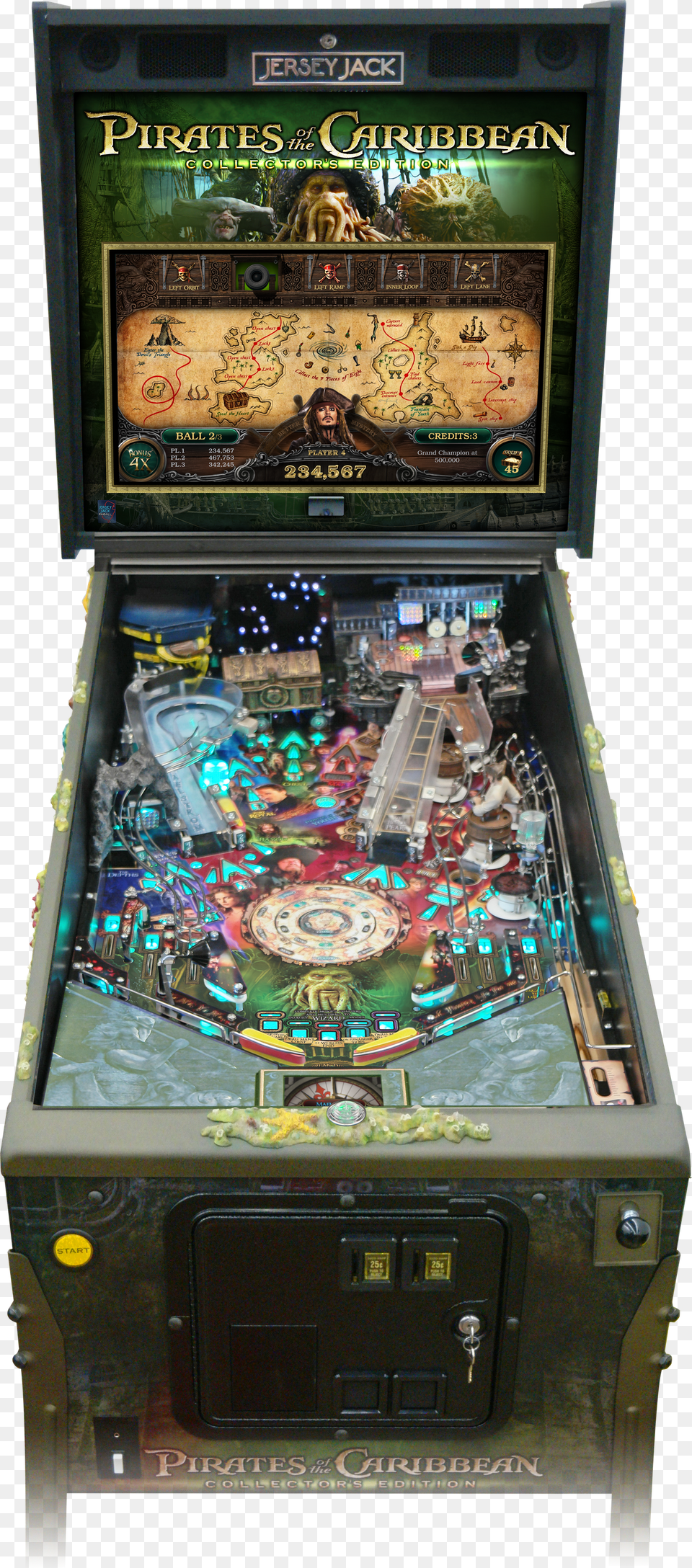 Of Pirates Of The Caribbean Limited Edition Pinball Machine Free Transparent Png