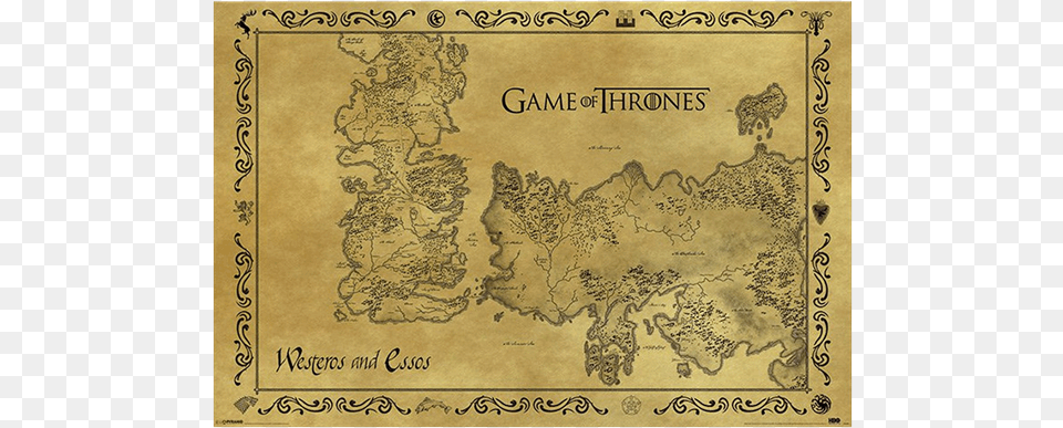 Of Poster Game Of Thrones Map, Chart, Plot, Atlas, Diagram Png