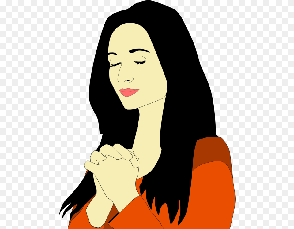 Of Praying Woman Girl Praying Clip Art, Adult, Person, Female, Face Free Png Download