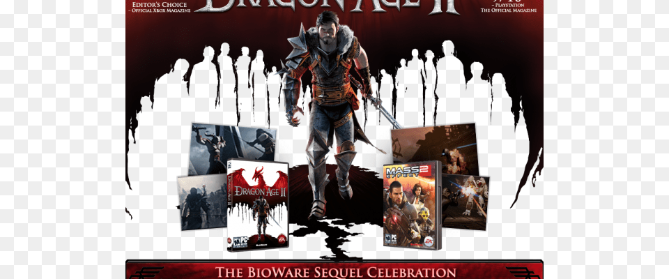 Of Promotional Items For Dragon Age Dragon Age 2, Adult, Person, Man, Male Free Png