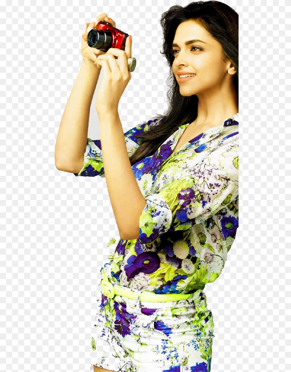 Of Ranbir Kapoor Amp Deepika Padukone Deepika Padukone With Camera, Blouse, Clothing, Portrait, Face Png