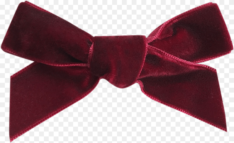Of Ruby French Velvet Petit Bow Clip Velvet Ribbon Bow, Accessories, Formal Wear, Tie, Bow Tie Free Png Download