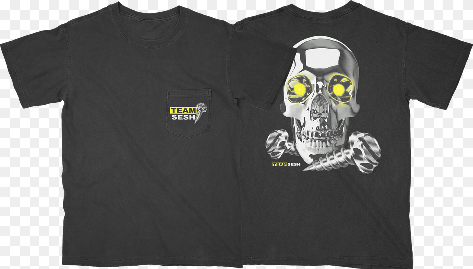 Of Seshscrew Pocket Tee Skull, Clothing, T-shirt, Shirt, Face Free Transparent Png